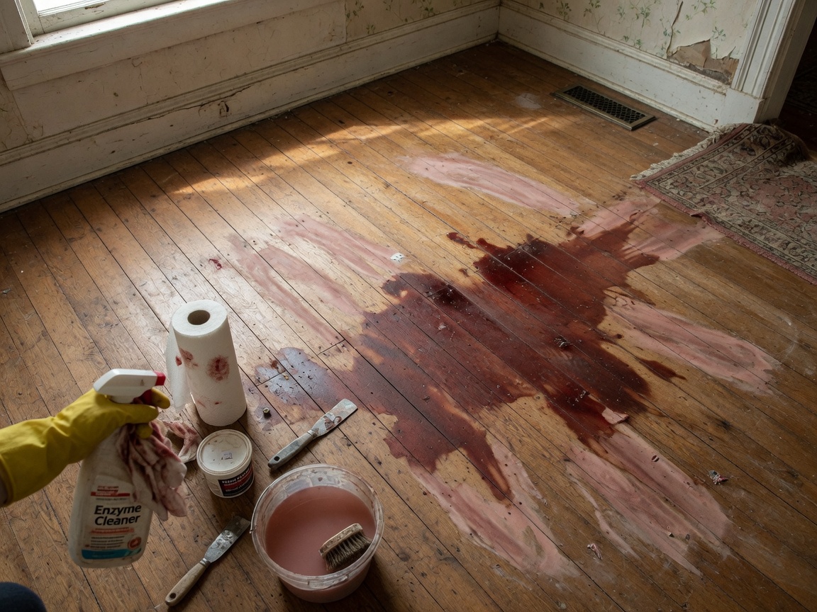 Blood Stain Removal From Hardwood Floors in Older Littleton Houses